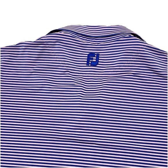 FootJoy Purple Pink Striped FJ Performance Golf Polo Shirt Men's Medium Active - Picture 5 of 12